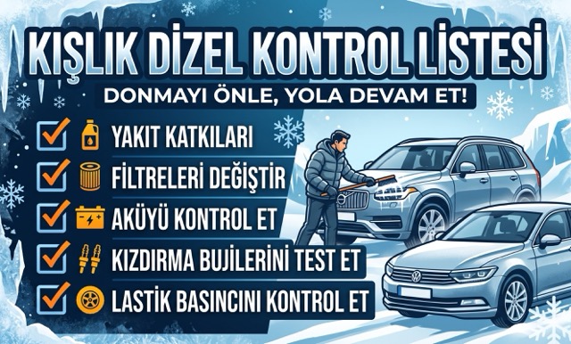 Kış öncesi dizel bakım kontrol listesi